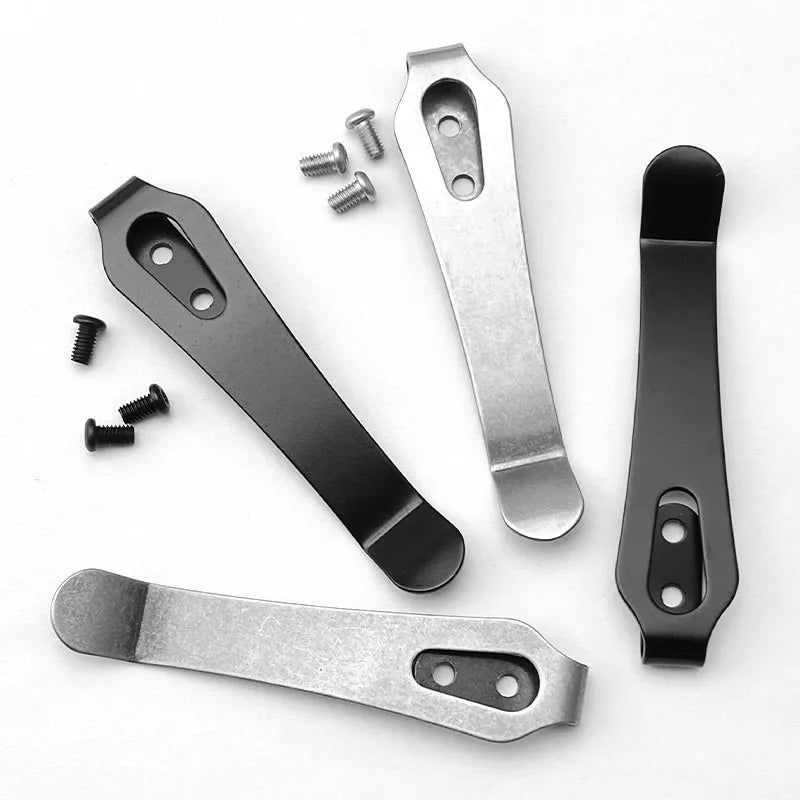 Pocket Knife Back Clip with M2.5 Screws – 15 DIY Styles Knife Clip Accessory Qst W-KK