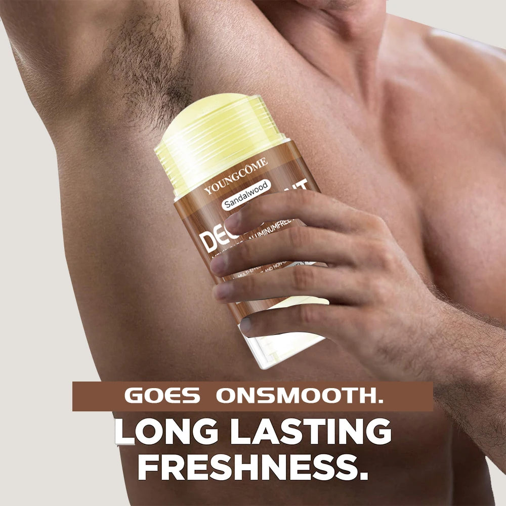 YOUNGCOME Sandalwood Men's Deodorant Stick – All-Day Fresh Men's Deodorant Stick Qst