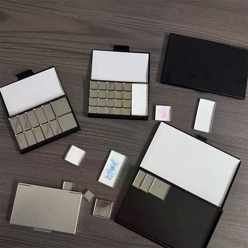 Travel Magnetic Aluminum Watercolor Palette | Grid Paint Box Watercolor Palette Qme