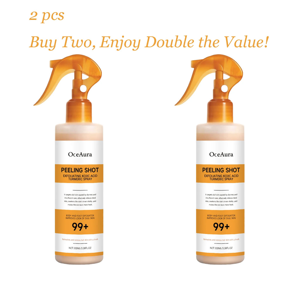 OceAura Turmeric Exfoliating Body Mist Spray 100ml Body Exfoliating Spray Qst 2 pcs
