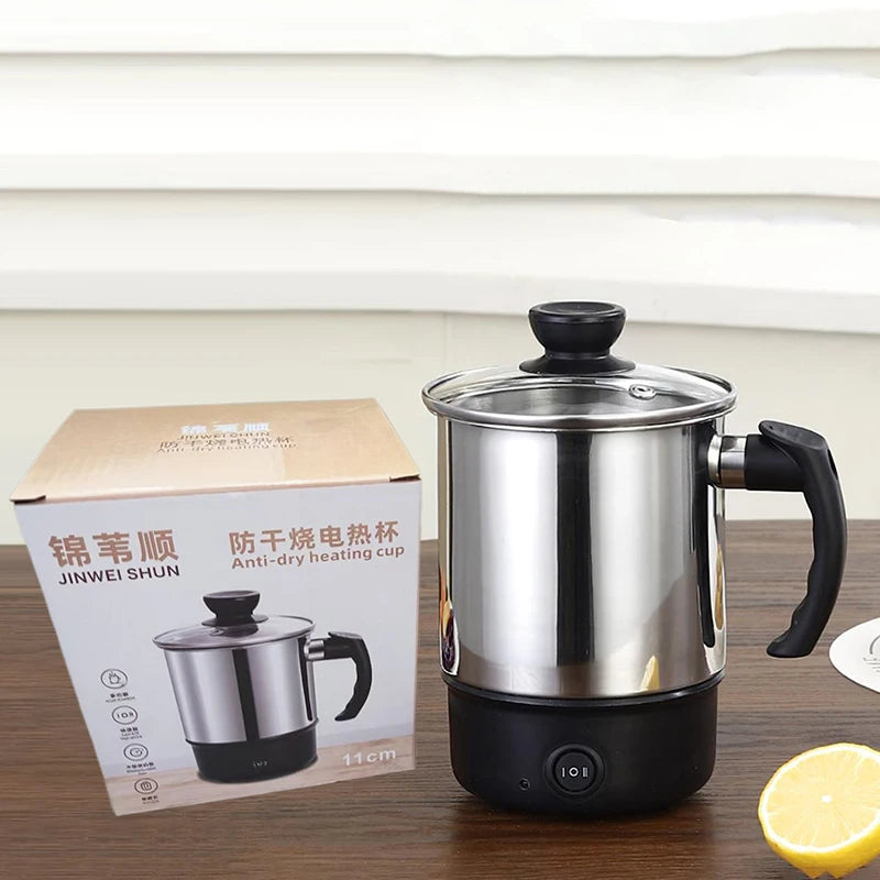 Mini Portable Electric Heating Cup Kettle – Anti-Dry-Boil Electric Travel Kettle Qst