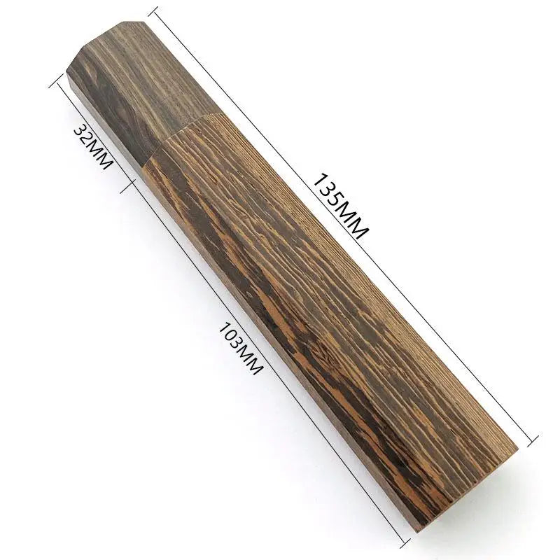 Wenge & Ebony Octagonal Knife Handle Blank for Damascus DIY Knife Handle Blank Qst