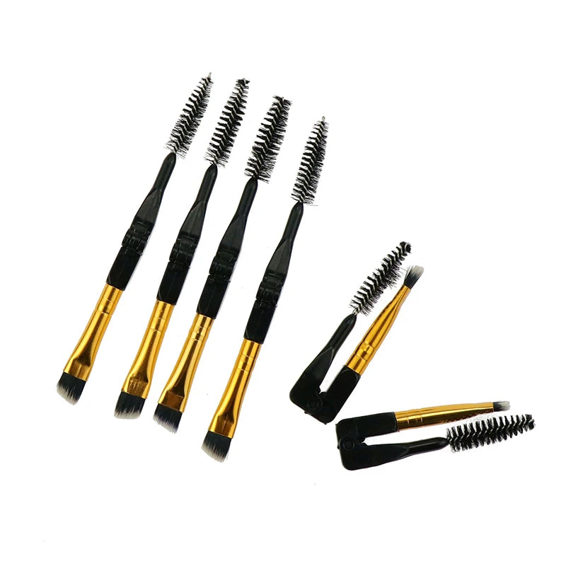 2-in-1 Foldable Dual-Ended Eyebrow & Eyeliner Brush Eye Makeup Brush Qst