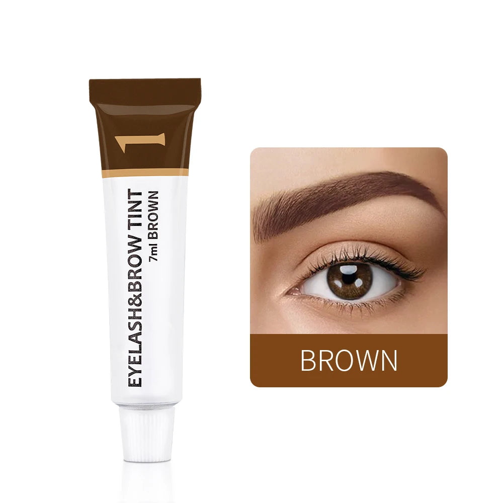 3-Color Eyebrow & Eyelash Tint Kit – Brow Dye Gel Set Eyebrow Tint Kit Qst Brown
