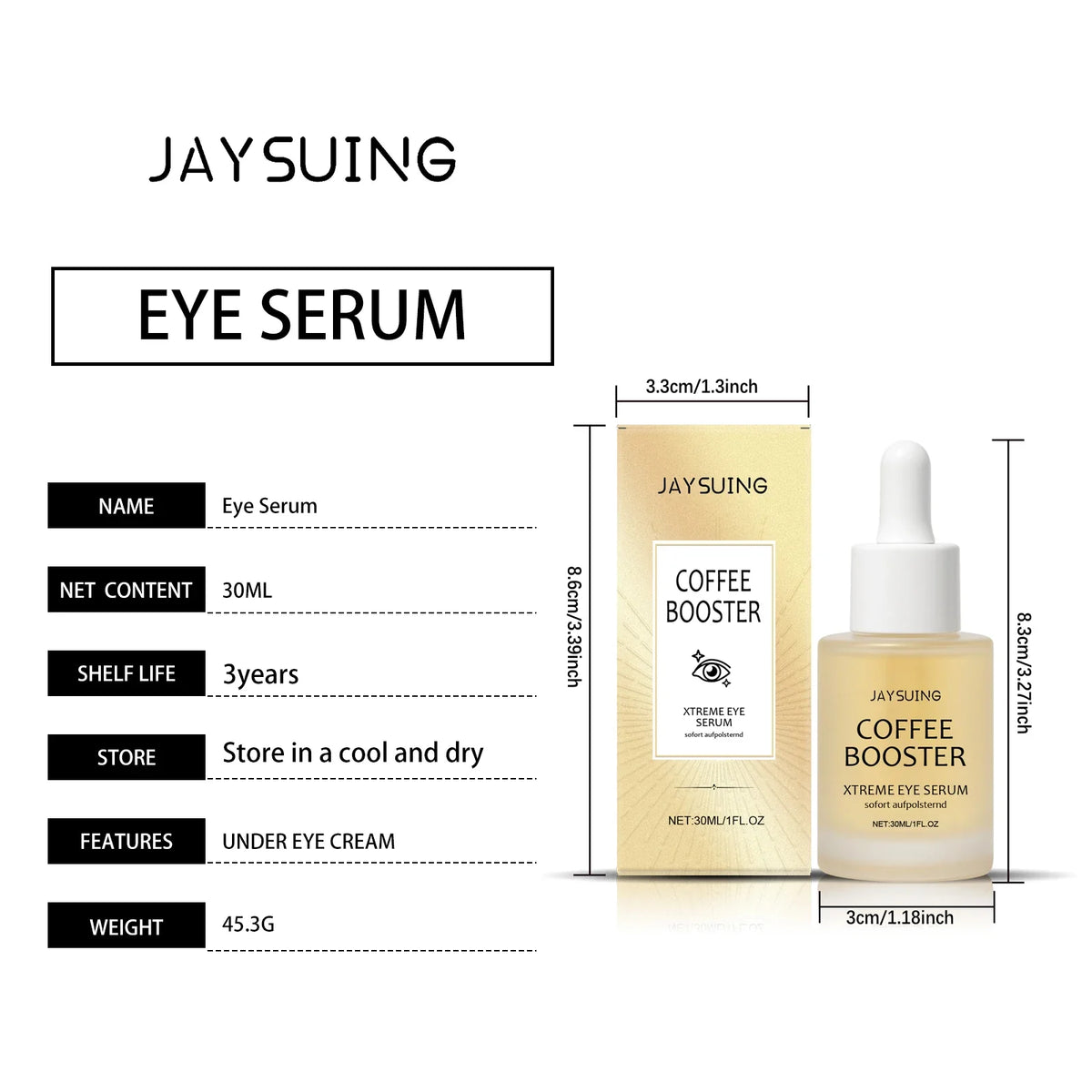 Qme Coffee Eye Cream Roller – Moisturizing & Brightening Eye Cream Roller Qme Eye Serum