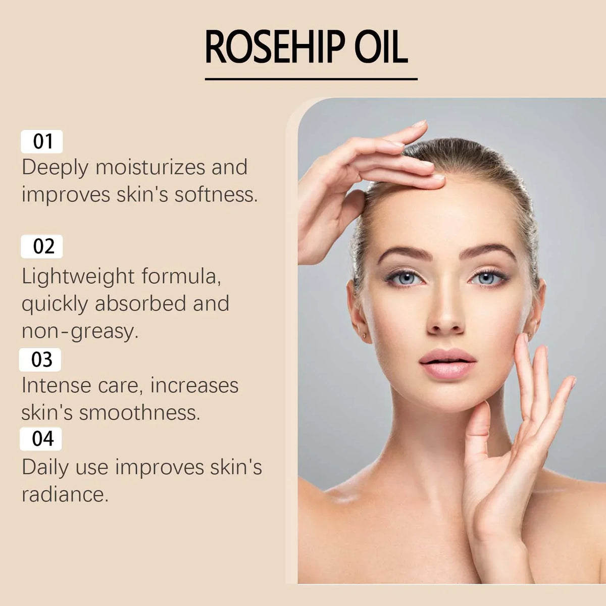 Squalane Rosehip Face Oil – Firming, Lifting & Hydrating Face Oil Qme