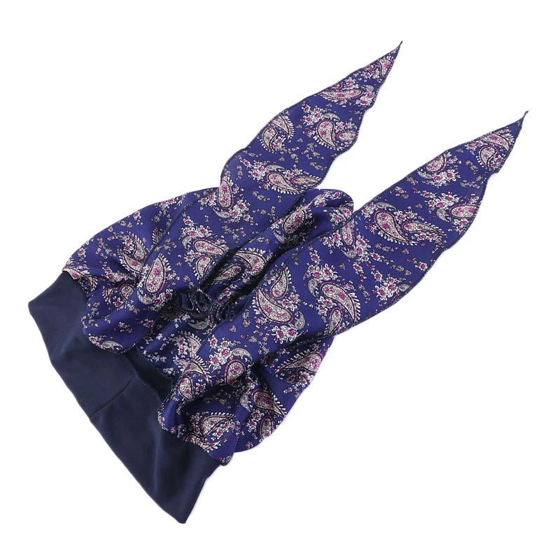Women's Pre-Tied Turban Head Scarf – Floral Bandana Hat Turban Head Scarf Qst