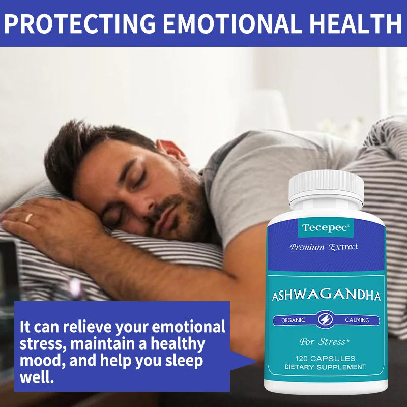 1000mg Organic Ashwagandha Capsules – Energy, Mood & Sleep Herbal Supplement Qst