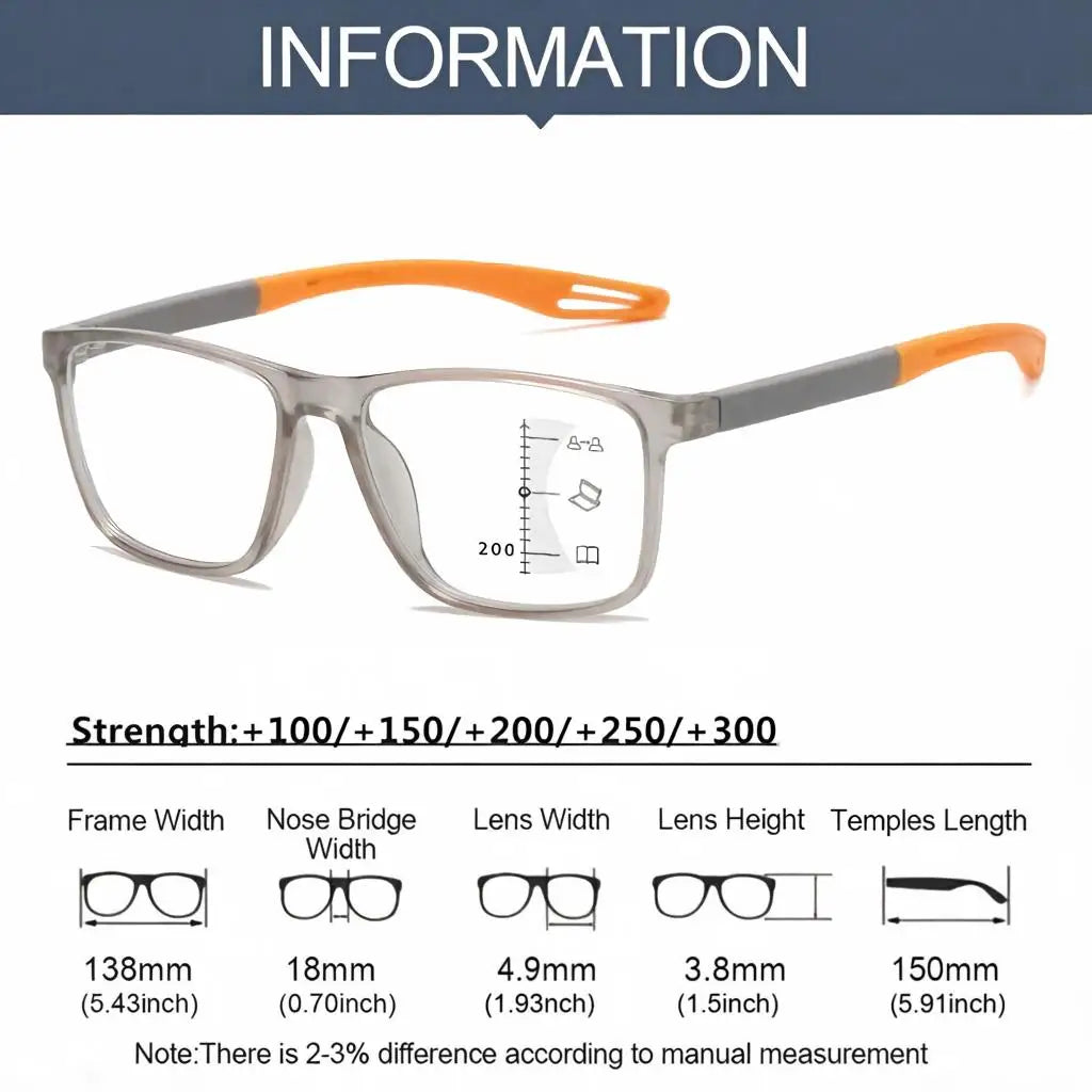 VOPHA Progressive Multifocal Reading Glasses Anti Blue Light TR90 Progressive Reading Glasses Qst