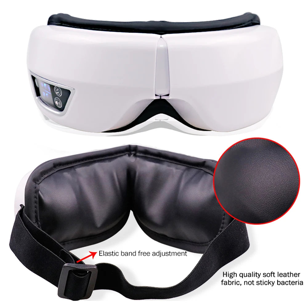 6D Smart Eye Massager – Bluetooth Airbag Vibration Mask Eye Massager Mask Qst