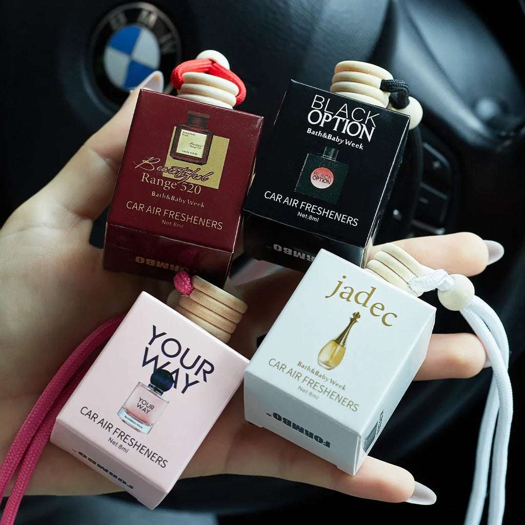 Car Aromatherapy Hanging Air Freshener – Rearview Mirror Car Air Freshener Qme 4pcs
