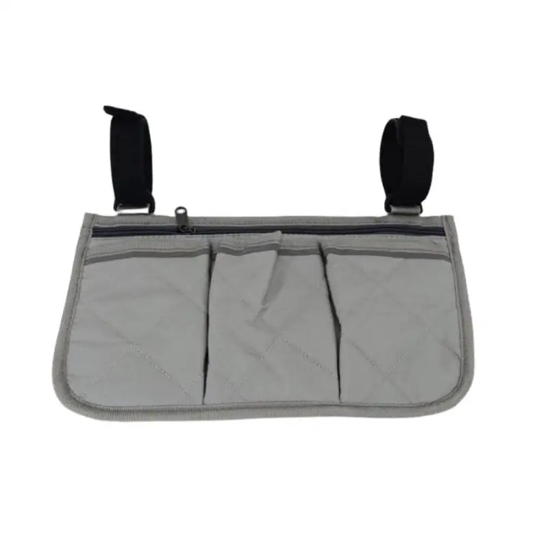 Wheelchair Armrest Organizer Bag | 5 Colors, Multi-Pocket Wheelchair Side Organizer Qme gray