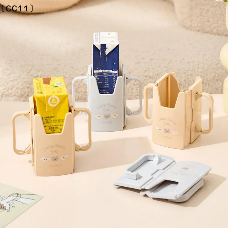 Anti-Squeeze Juice Box Holder – Adjustable Portable Cup Holder Juice Box Holder Qme