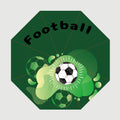 Football Soccer Windproof Folding Travel Umbrella – Compact Folding Travel Umbrella Qst Iron 8K Green 2