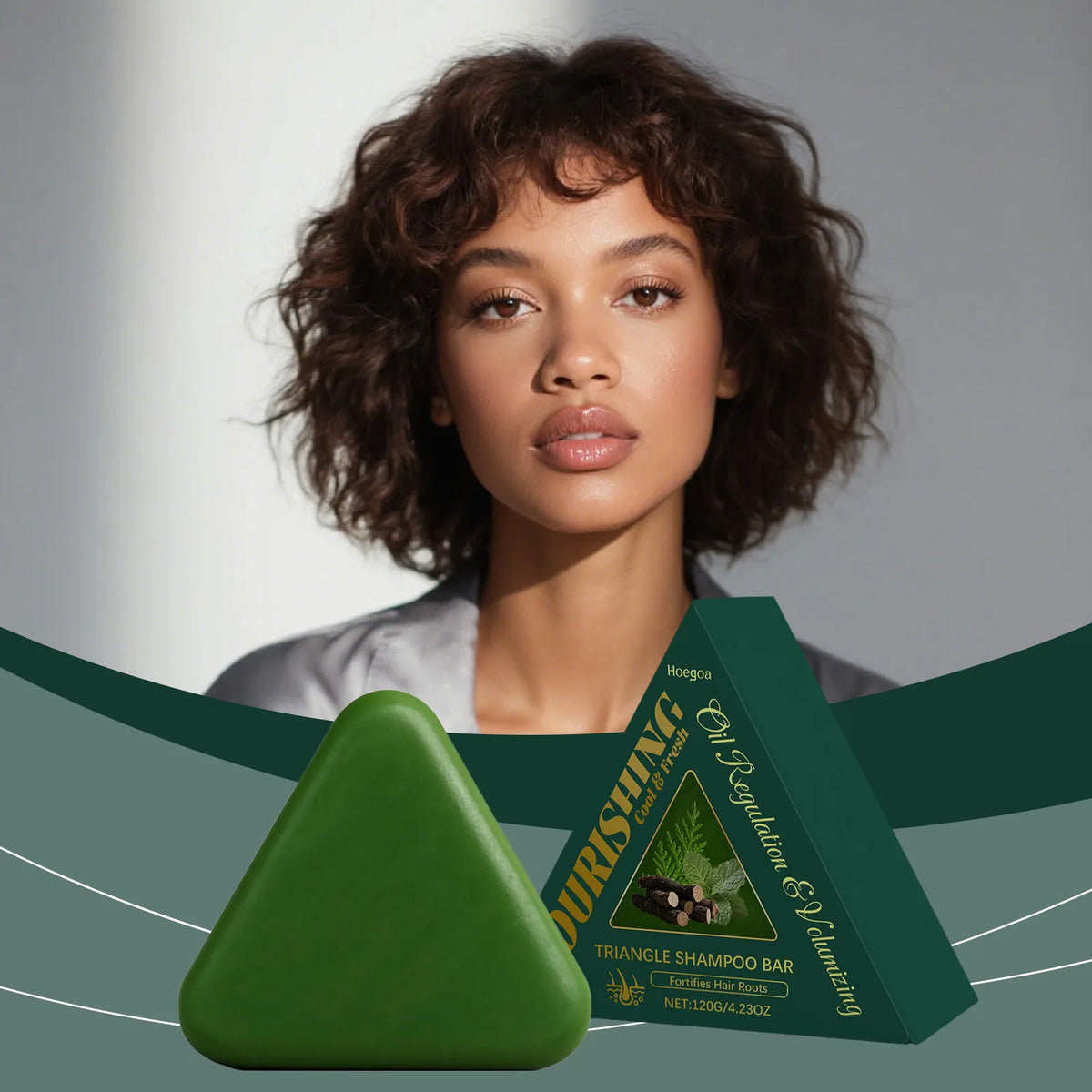 HOEGOA Volumizing Shampoo Bar – Scalp Cleanse & Hair Soap Solid Shampoo Bar Qst
