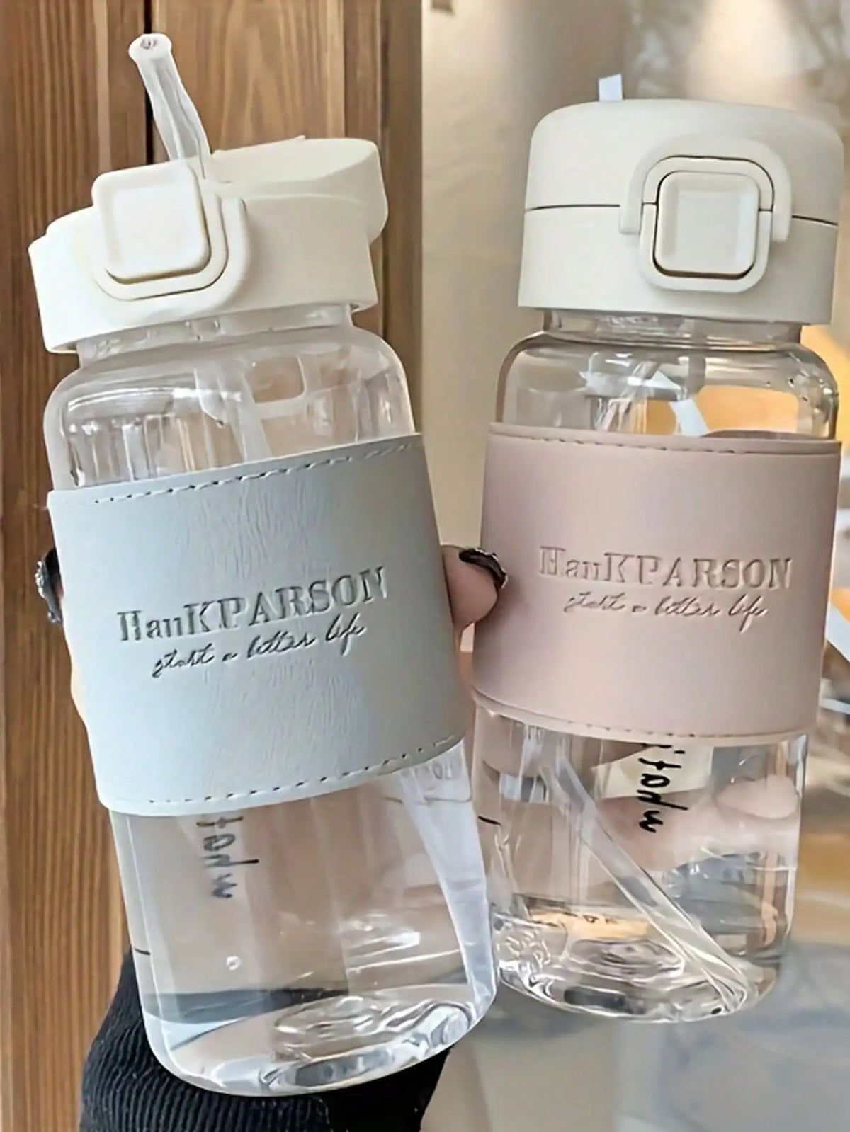 Leak-Proof Sports Water Bottle with Straw & Flip Cap – 17oz Sports Water Bottle Qme