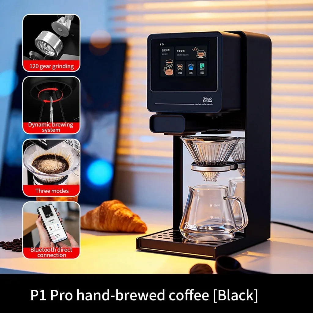 BINCOO P1 Pro All-in-One Automatic Pour-Over Coffee Machine Automatic Coffee Machine Qst Black