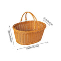 Woven Picnic & Harvest Basket with Handle | Storage Hamper Woven Storage Basket Qme small China Mainland