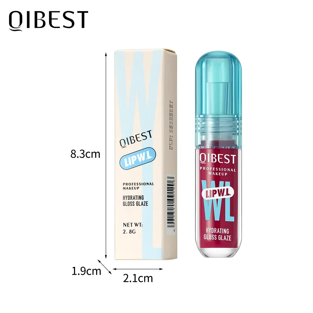 QIBEST Crystal Lip Gloss Mirror Watery Glaze | Long Lasting Lip Gloss Qme