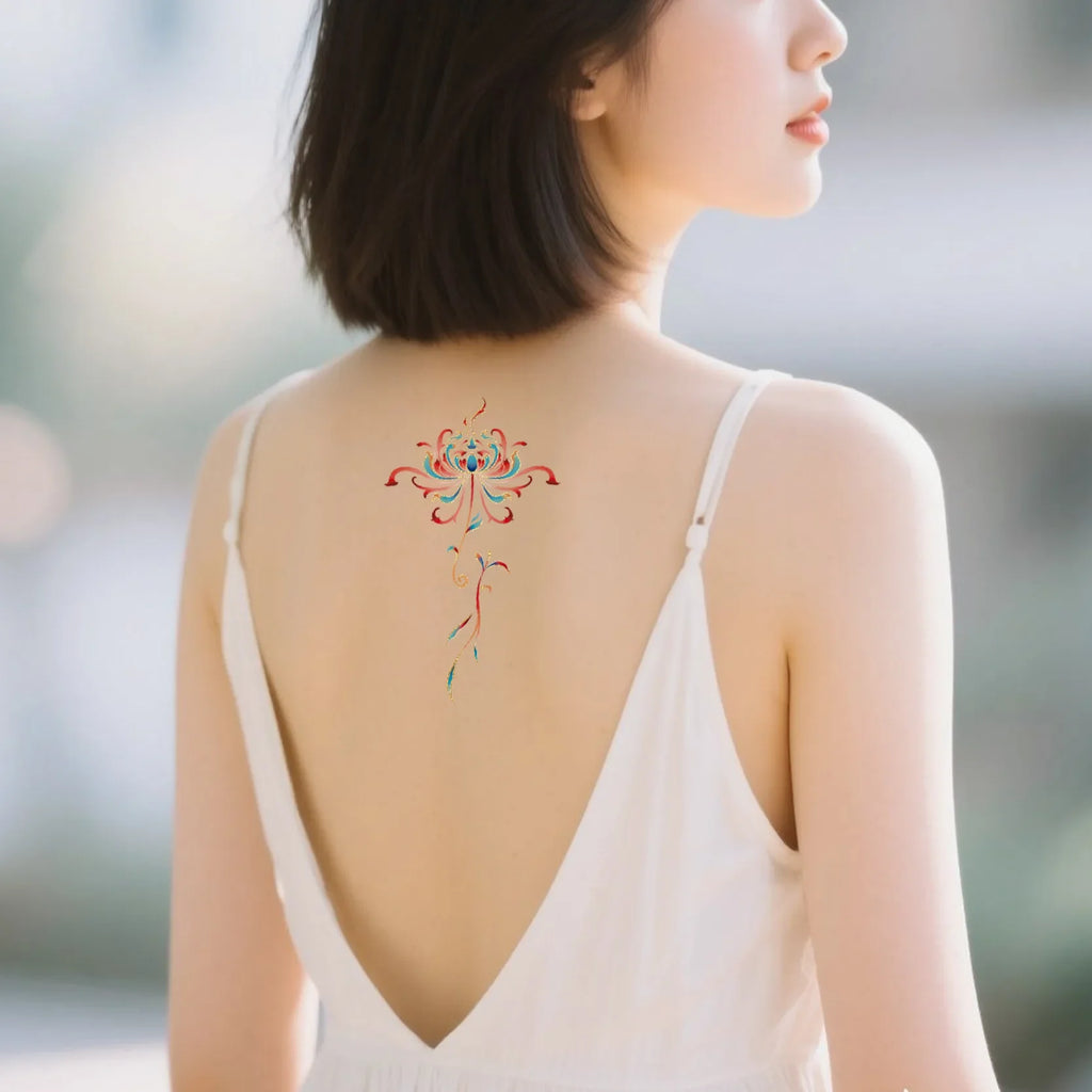 Golden Foil Phoenix Temporary Tattoo Stickers – Waterproof Temporary Tattoo Stickers Qme