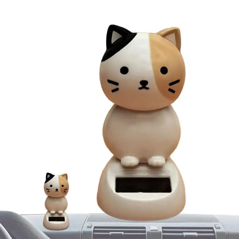 Solar Shaking Cat Dashboard Ornament – Battery-Free Car Decor Car Dashboard Ornament Qst