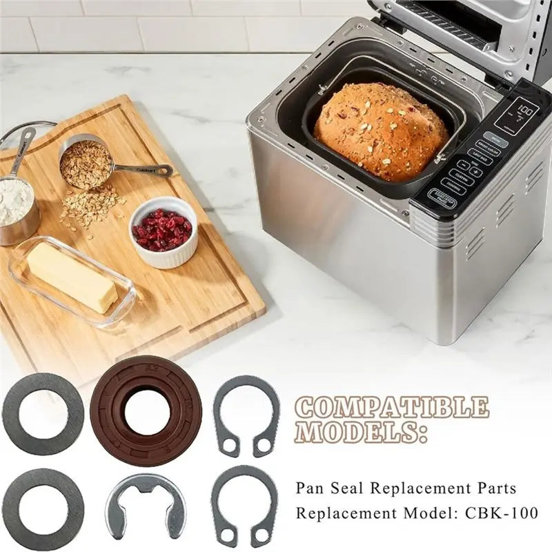 Bread Maker Pan Seal Rings & Clips – 6PCS Replacement Kit Bread Maker Parts Qst Default Title