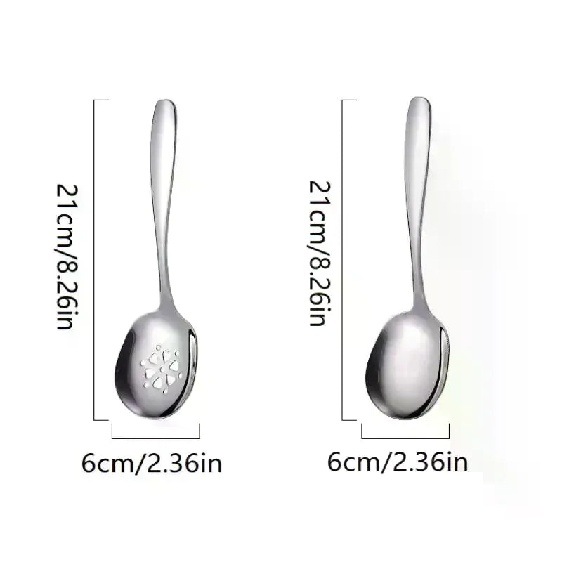 304 Stainless Steel Serving Spoon – Soup, Salad & Ice Cream Serving Spoon Qme