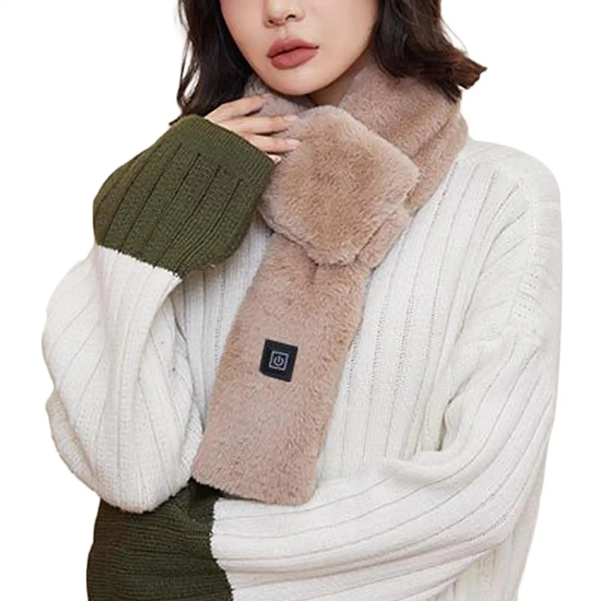 USB Electric Heated Scarf – Soft Neck Wrap, 3 Heat Settings Heated Neck Wrap Qme