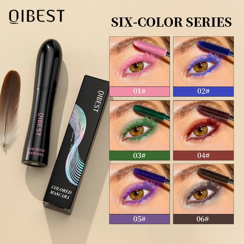 Qme 6-Color Waterproof Volumizing Lengthening Mascara Set Colored Mascara Qme