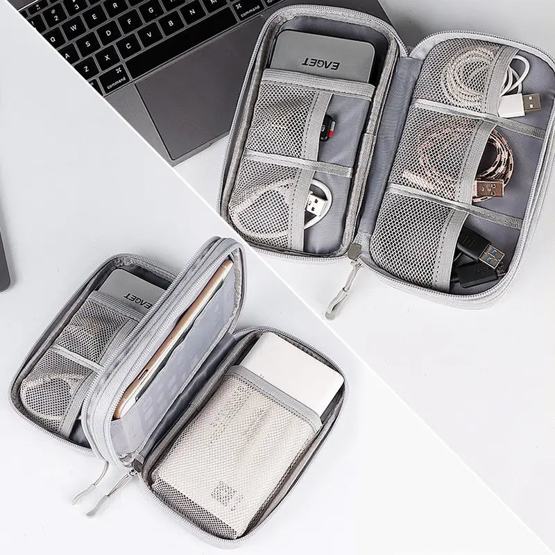 Travel Cable Organizer Bag | USB & Digital Accessories Pouch Cable Organizer Bag Qme