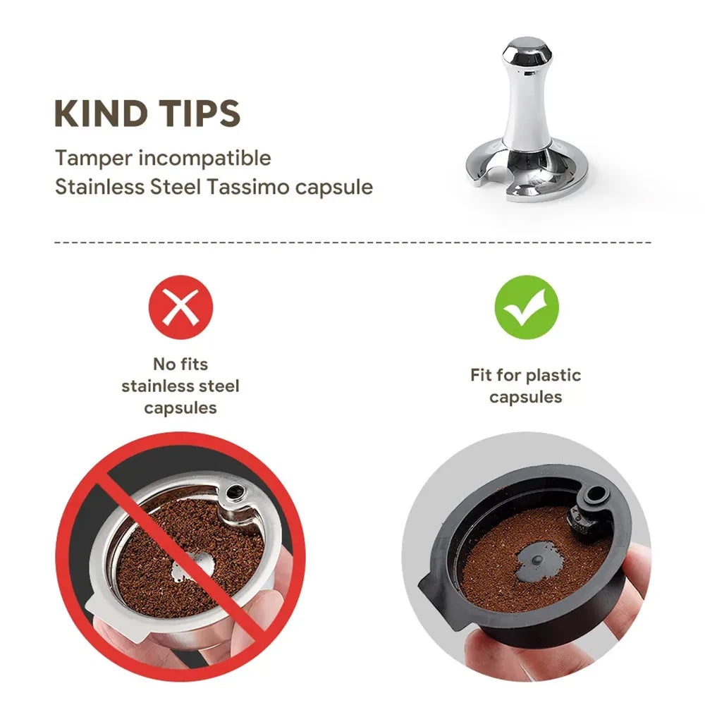 Stainless Steel Coffee Tamper for Bosch Tassimo Capsules Coffee Tamper Qst