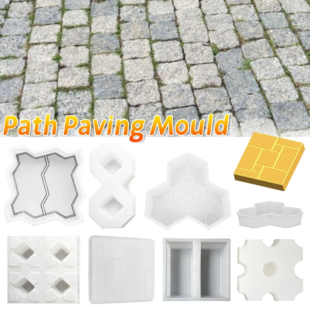 DIY Concrete Stepping Stone Brick Mold – Garden Path Maker Garden Path Mold Qme