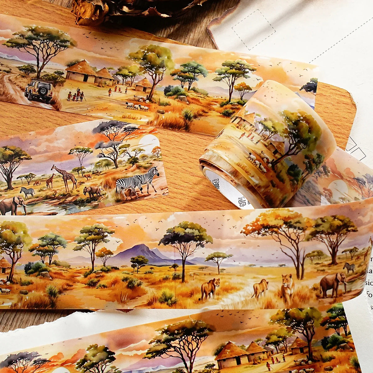 Watercolor Landscape PET Tape Roll – DIY Scrapbooking Craft Decorative Craft Tape Qme