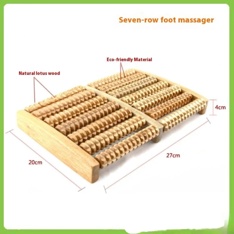 Wooden Foot Massage Roller – Reflexology & Relaxation Tool Foot Massage Roller Qst Default Title