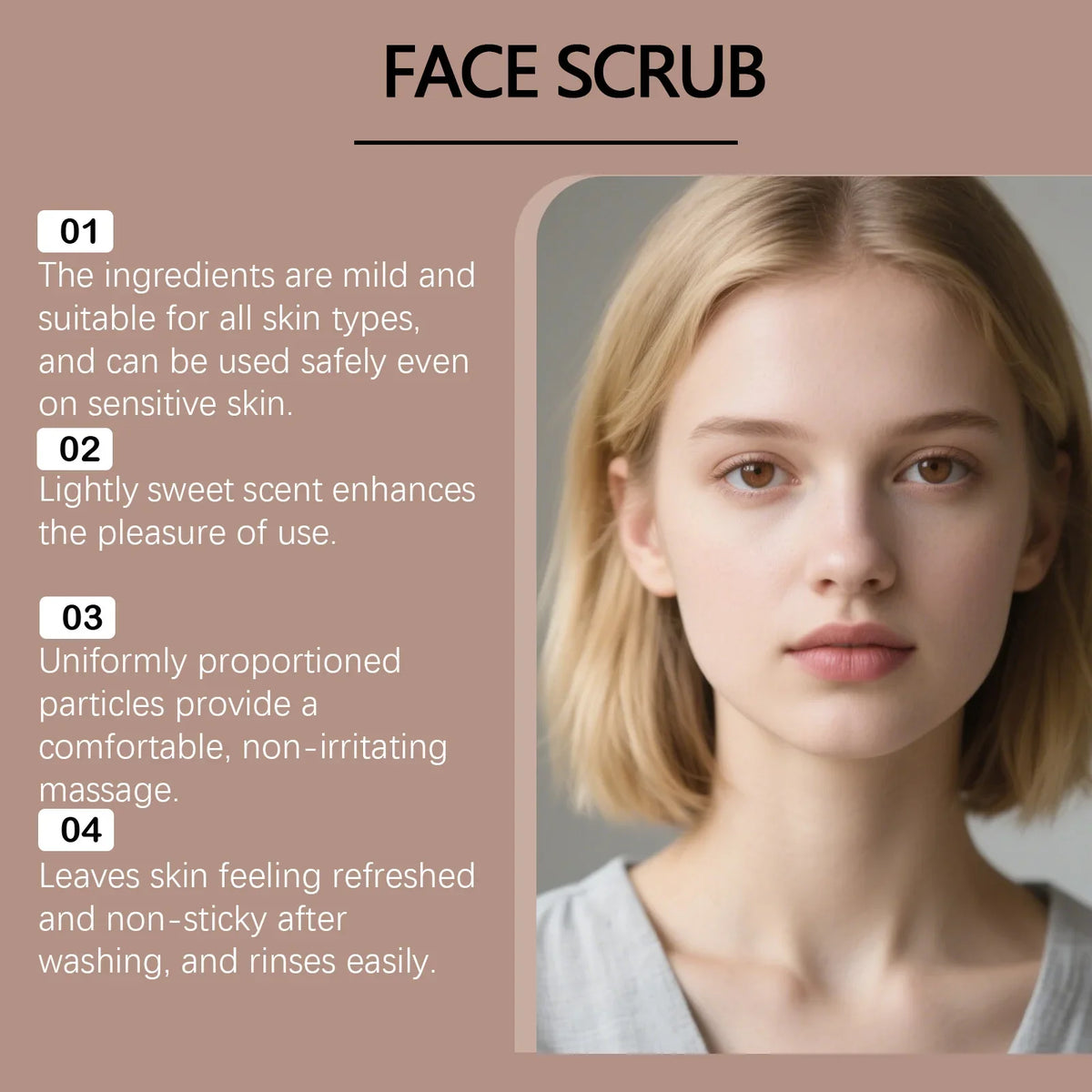 Vanilla Coffee Facial Scrub – Deep Cleansing Oil Control Facial Scrub Qme