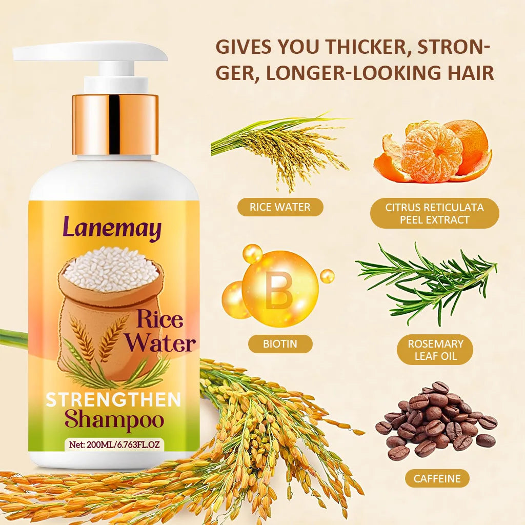Rice Water Strengthen Shampoo – Longer, Stronger Hair Strengthening Shampoo Qst