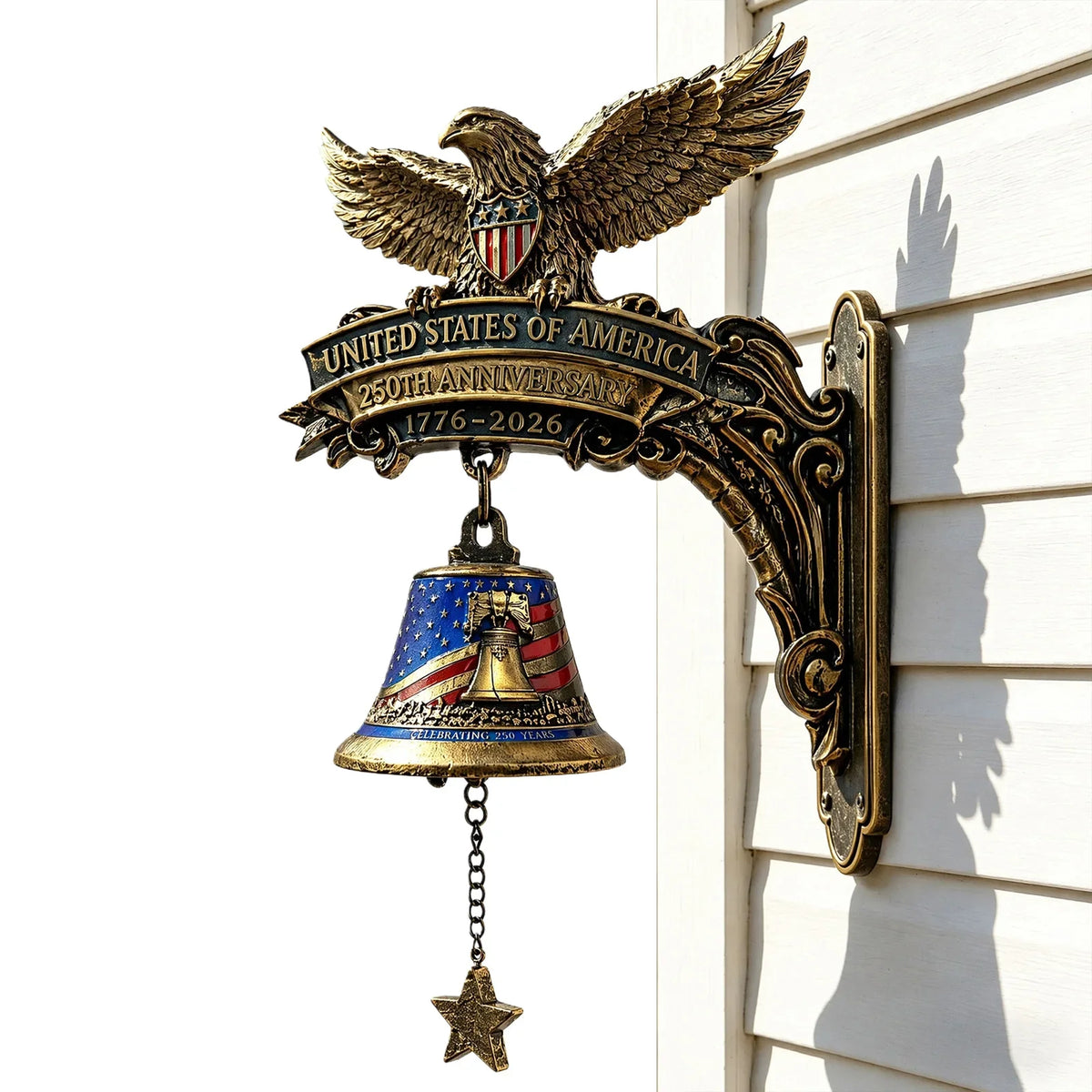 Eagle 250th Anniversary Commemorative Doorbell 1776–2026 Decorative Wall Bell Qme