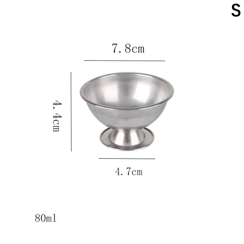 Stainless Steel Ice Cream Cup, Snack Bowl & Fruit Dish S/M/L Stainless Steel Bowl Qst S
