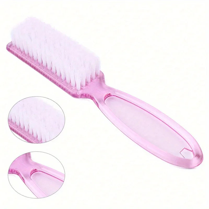 Nail Art Dust Brush Long Handle Square Head Manicure 2pcs Nail Art Brush Qme