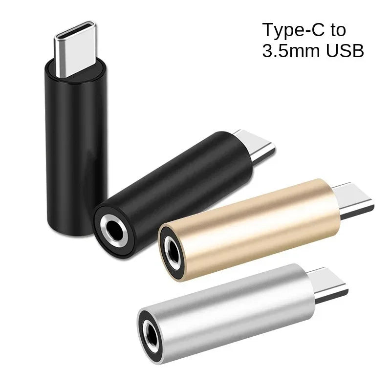 USB-C to 3.5mm Audio Adapter – Aluminum Alloy Earphone Jack Audio Adapter Qme