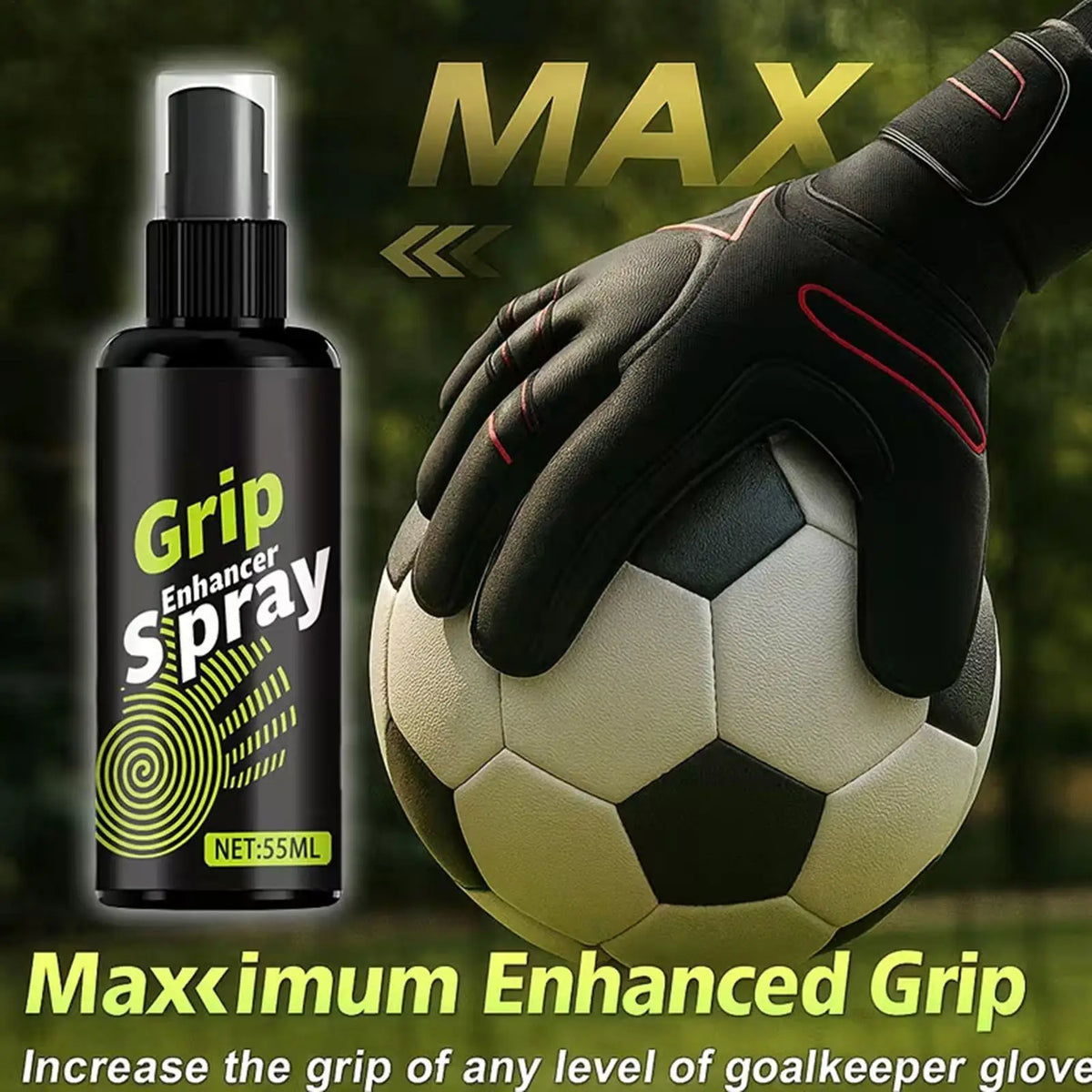 Glove Grip Adhesive Spray 55ml – Soccer Football Baseball Sports Grip Spray Qme
