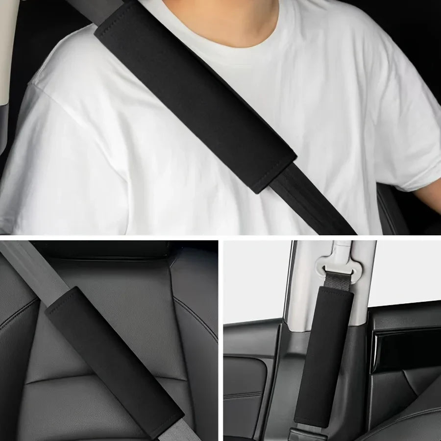 Car Seat Belt Shoulder Pads – Soft Cushioned Covers 2-Pack Seat Belt Cover Qme