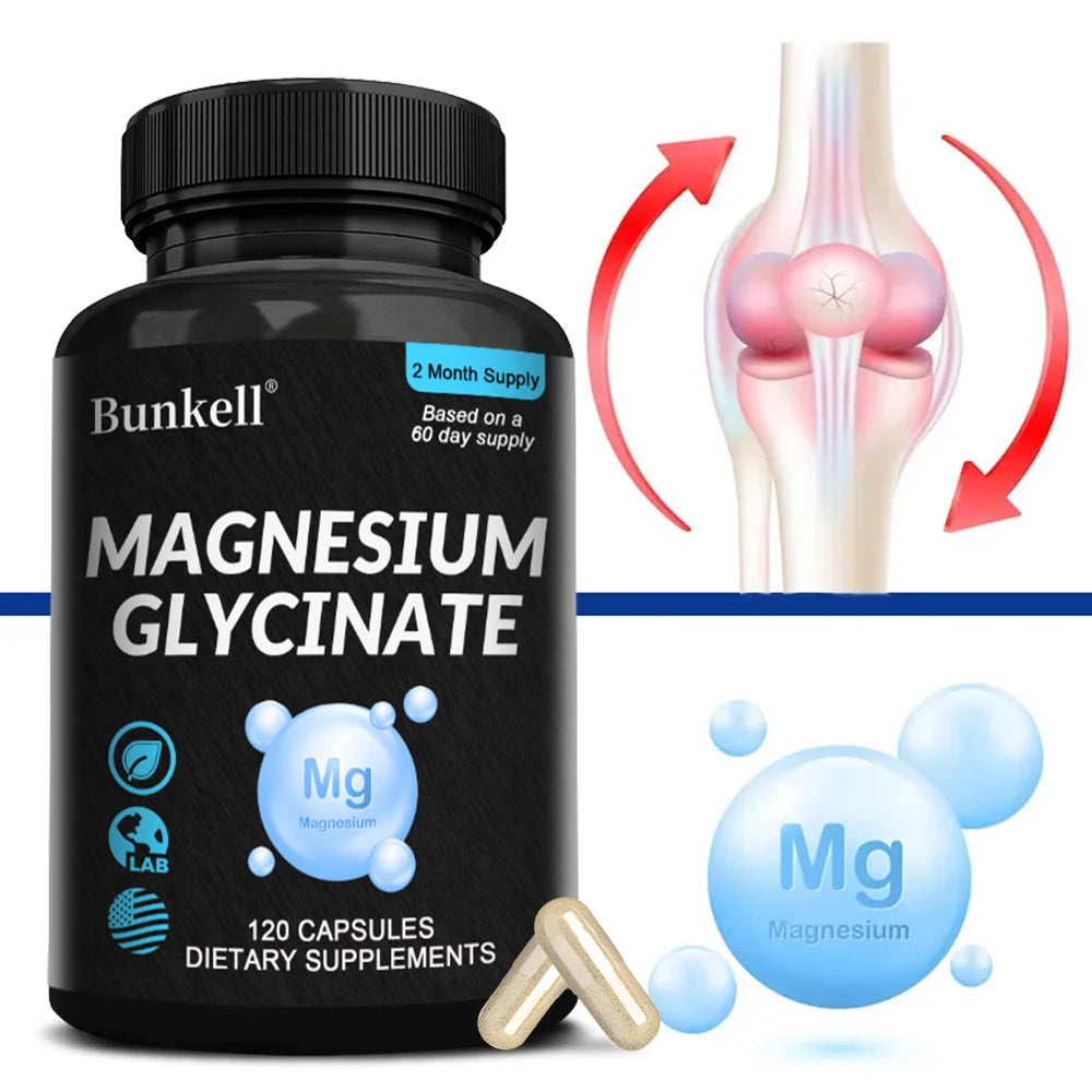 DETOXXTRA Magnesium Glycinate – Muscle, Bone & Sleep Support Mineral Supplement Qst
