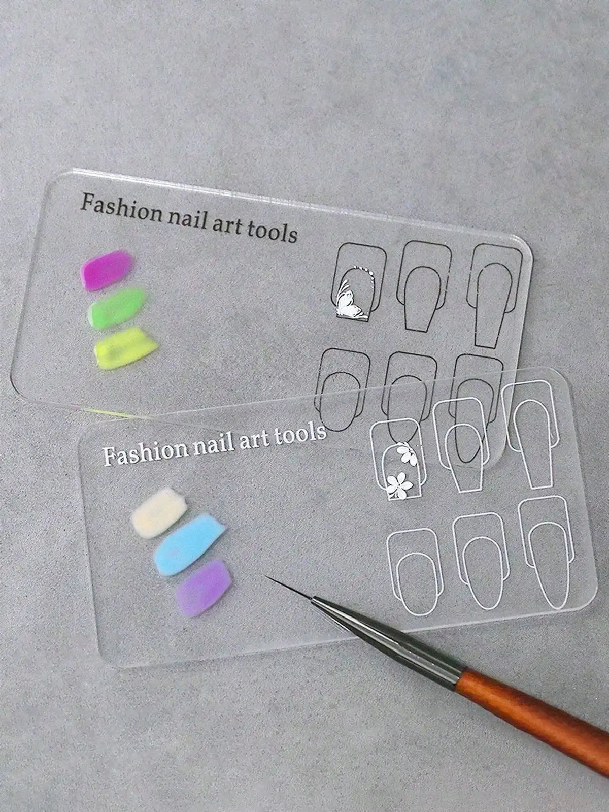 Nail Art Practice Palette – Transparent Reusable Stencils Nail Art Palette Qme