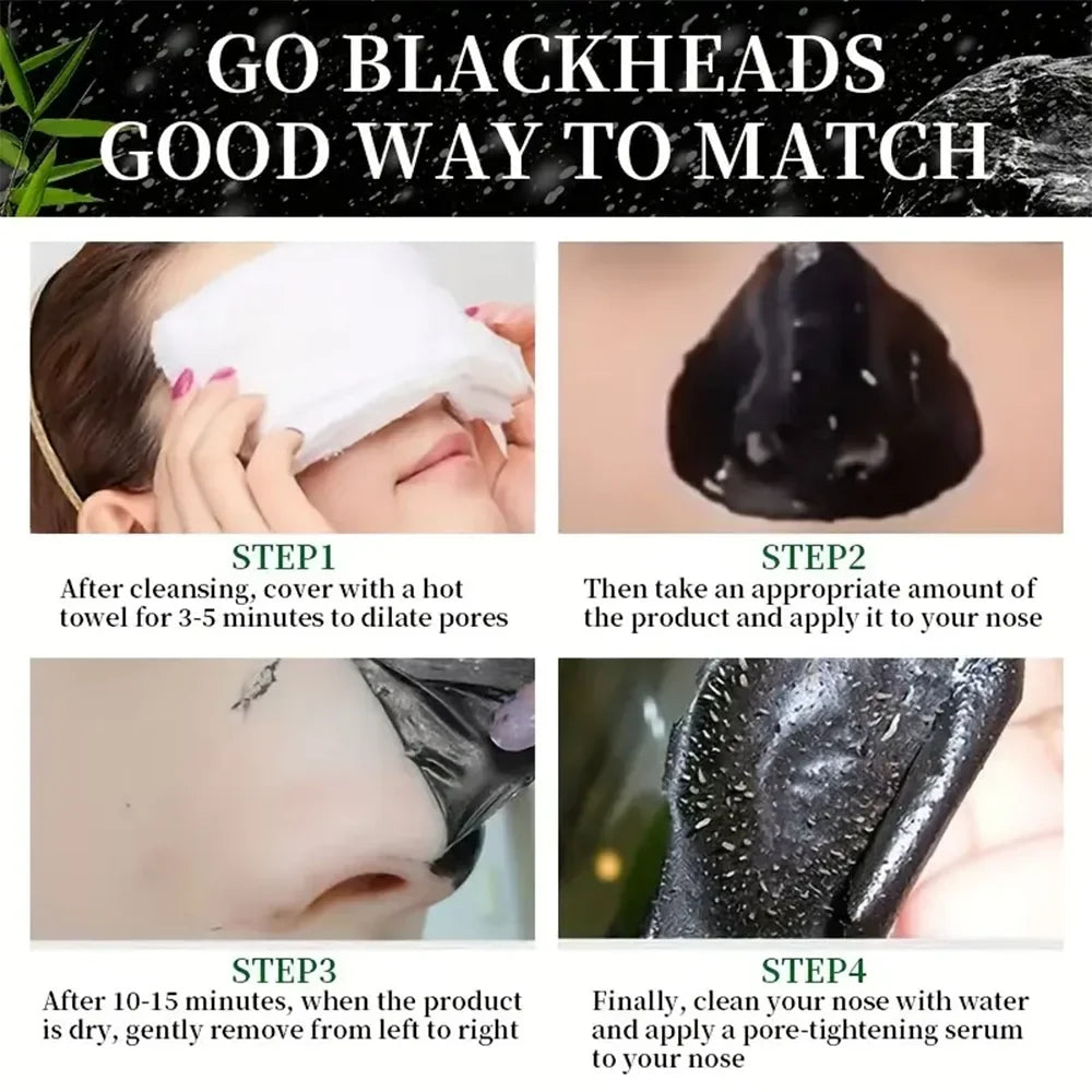 Bamboo Charcoal Fiber Mask – Deep Cleansing & Blackhead Removal Charcoal Face Mask Qme