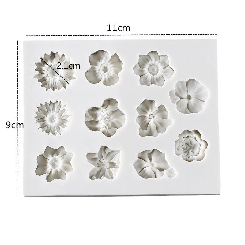 Sunflower Rose Silicone Mold – Cake, Chocolate & DIY Crafts Silicone Baking Mold Qme