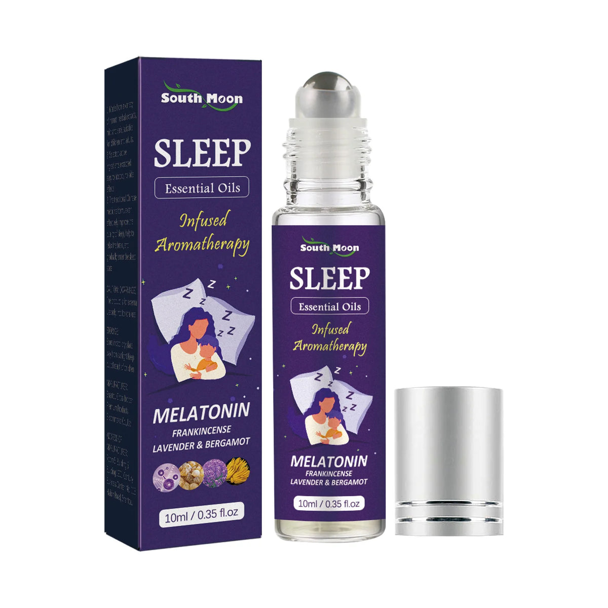 South Moon Lavender Essential Oil for Sleep & Relaxation – 10ml Aromatherapy Essential Oil Qst 10ml boxed