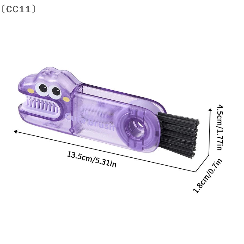 Crocodile Cup Lid Crevice Cleaning Brush 3-in-1 Set Crevice Cleaning Brush Qme