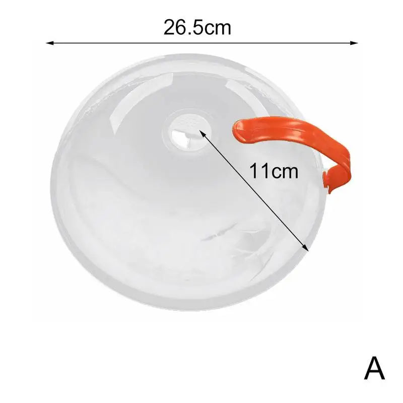Microwave Splash Cover – Transparent BPA-Free Lid with Handle Microwave Splash Cover Qme Orange