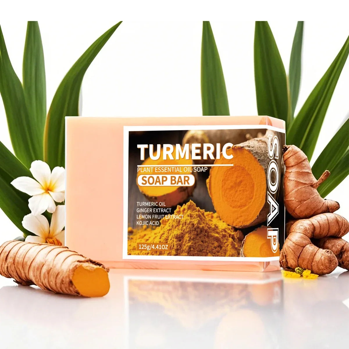 Turmeric & Lemon Essential Oil Handmade Soap – Face & Body Handmade Soap Bar Qme